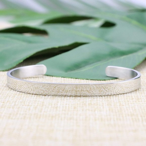 Inspirational Stainless-Steel Bracelet - Through Deep Waters I Am With You - Picture 4 of 4